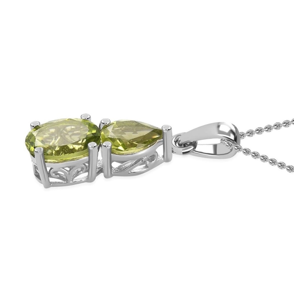 Sterling Silver and Peridot Green Gemstone Ring - Picture 14 of 14